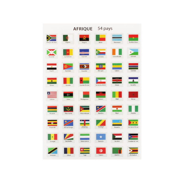 Gommettes - Les drapeaux - Drapeaux des pays du monde - 214 pièces