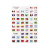Gommettes - Les drapeaux - Drapeaux des pays du monde - 214 pièces