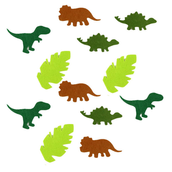 photo-Stickers - Dinosaures - Feutrine - Loisirs créatifs - 17 unités