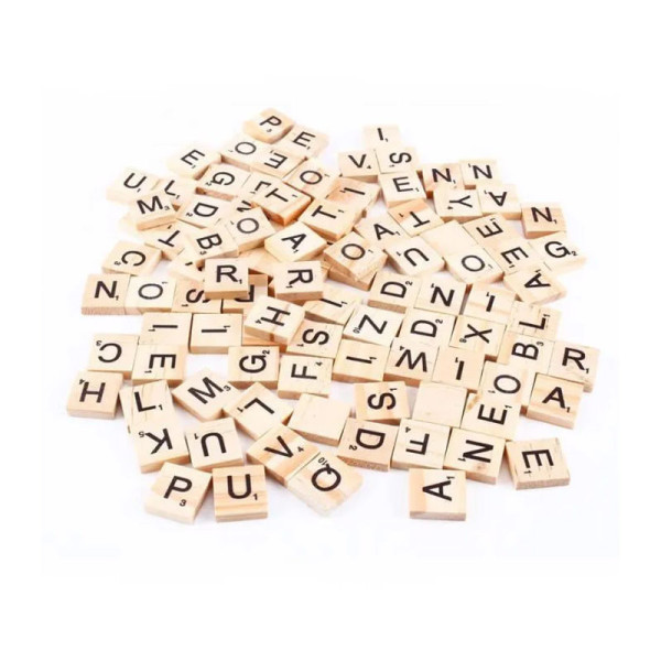 photo-Lettres - Alphabet - Bois - Forme carré - 120 pièces