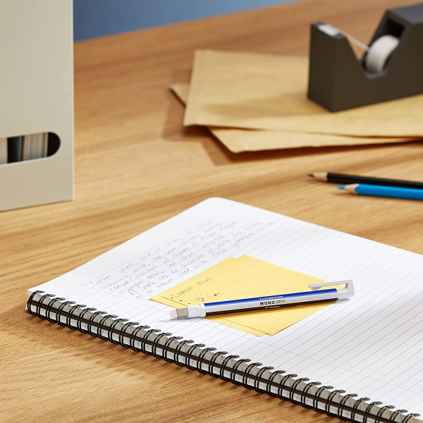 Gomme stylo - Blanche - Pointe rectangulaire - Recharge incluse - Tombow