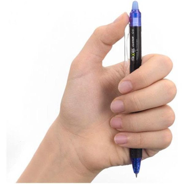 Stylo FriXion Pilot Point Clicker - Bleu - Rétractable - Pointe fine 0,5 mm