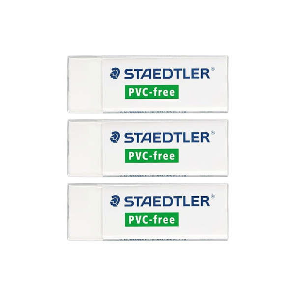 photo-Gomme - Blanche - Avec étui carton - Sans plastique - Staedtler - Lot de 3