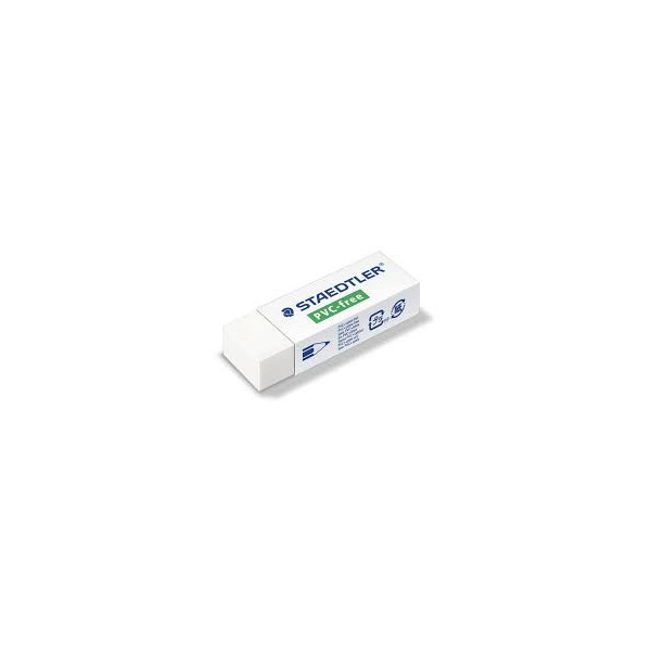 Gomme - Blanche - Avec étui carton - Sans plastique - Staedtler - Lot de 3