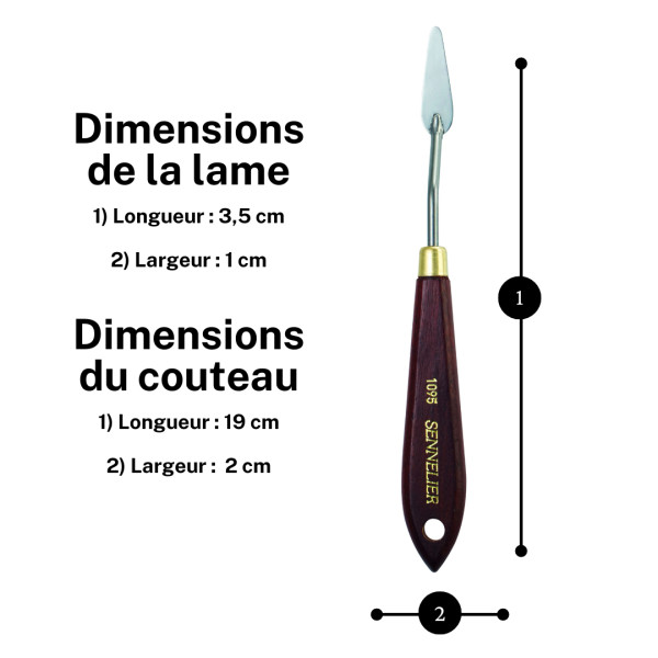 Couteau à peindre - Sennelier - N°1095 - Manche bois - Lame acier