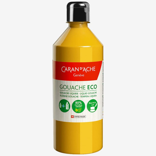 photo-Peinture gouache - Jaune ocre - Mat - 500ml - Carand'Ache - Gouache Eco