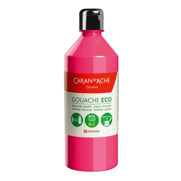 photo-Peinture gouache - Rose fluo - Mat - 500ml - Carand'Ache - Gouache Eco