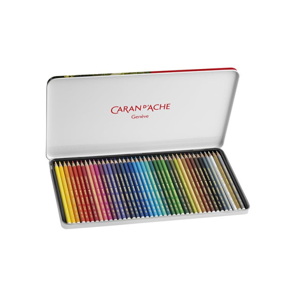 40 crayons de couleur - Aquarelle - Caran d'Ache - Prismalo - Assortiment