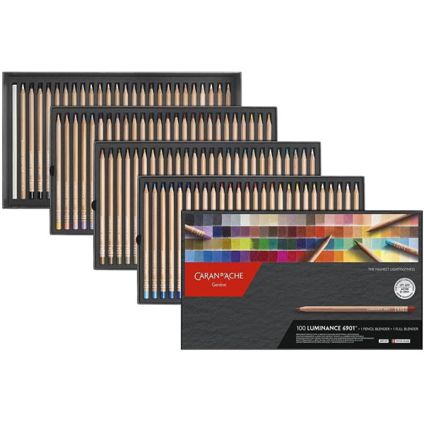 Boite de 100 crayons de couleur Luminance 6901 Carand'Ache