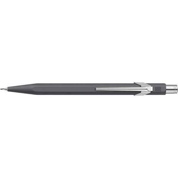 photo-Porte-mines - Métal - Gris - Mine de 0,7mm - Rechargeable - Carand'Ache 849