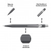 Porte-mines - Métal - Gris - Mine de 0,7mm - Rechargeable - Caran d'Ache 849
