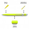 Porte-mines - Métal - Jaune fluo - Mine de 0,7mm - Rechargeable - Caran d'Ache 849