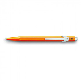 Stylo à bille - Orange fluo - Métal - Encre bleue - Pointe moyenne - Caran d'Ache - 849