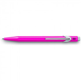 photo-Stylo à bille - Rose fluo - Métal - Encre bleue - Pointe moyenne - Carand'Ache - 849