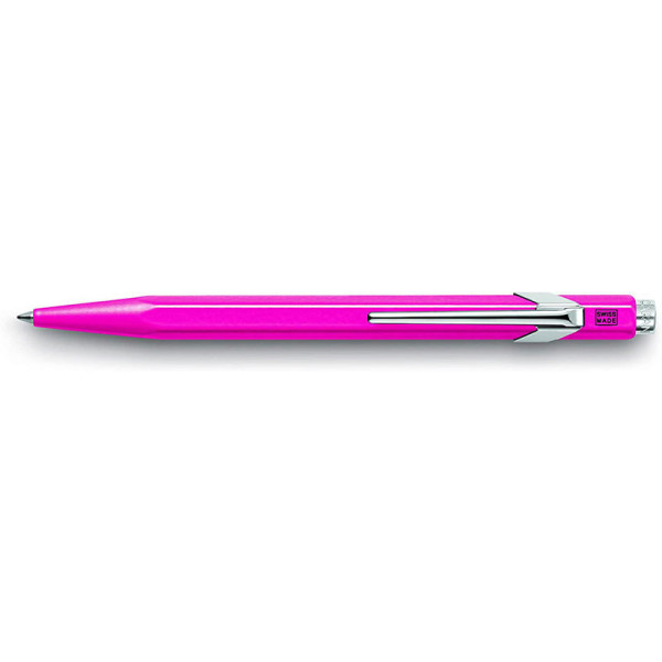 photo-Stylo à bille - Rose fluo - Métal - Encre bleue - Pointe moyenne - Carand'Ache - 849