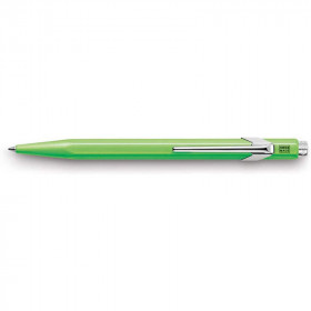 photo-Stylo à bille - Vert fluo - Métal - Encre bleue - Pointe moyenne - Carand'Ache - 849
