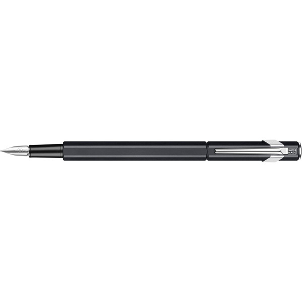 photo-Stylo plume - Noir - Métal - Plume moyenne - Rechargeable - Carand'Ache - 849