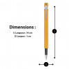 Stylo plume - Orange fluo - Métal - Plume moyenne - Rechargeable - Caran d'Ache - 849