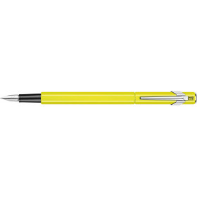 photo-Stylo plume - Jaune fluo - Métal - Plume moyenne - Rechargeable - Carand'Ache - 849