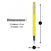 Stylo plume - Jaune fluo - Métal - Plume moyenne - Rechargeable - Caran d'Ache - 849