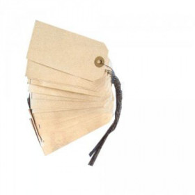 photo-Etiquettes américaines avec fil de fer - 120 x 57 mm - Marron - Boite de 200