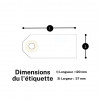 Etiquettes américaines avec fil de fer - 120 x 57 mm - Marron - Boite de 200