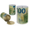 Grande tirelire - Métal - Pour pièces - XXL - Motif billet de 100€