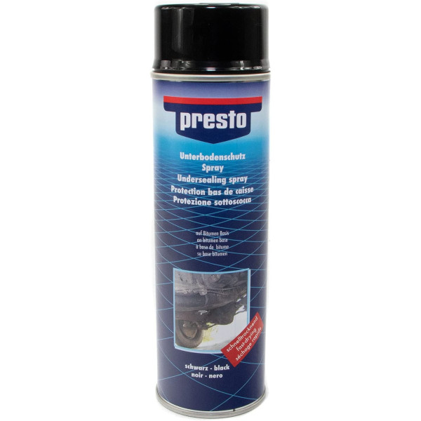 Bombe de protection bas de caisse - 500 ml - Presto + pistolet professionnel pour bombe de peinture