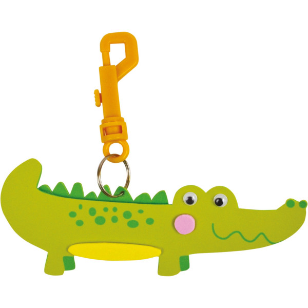Kit - Je crée mon porte-clés - Animaux de la savane - Lion - Singe - Crocodile
