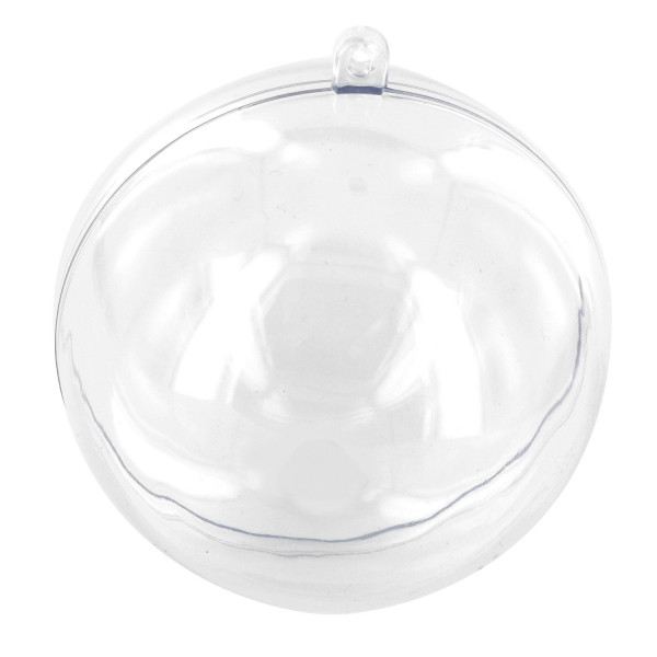 Boules En Plastique Transparent à Remplir Soi-même - 12 Cm - Idéal Décoration Noël, Mariage, DIY - Lot De 5 Boules Pour Créations Personnalisées