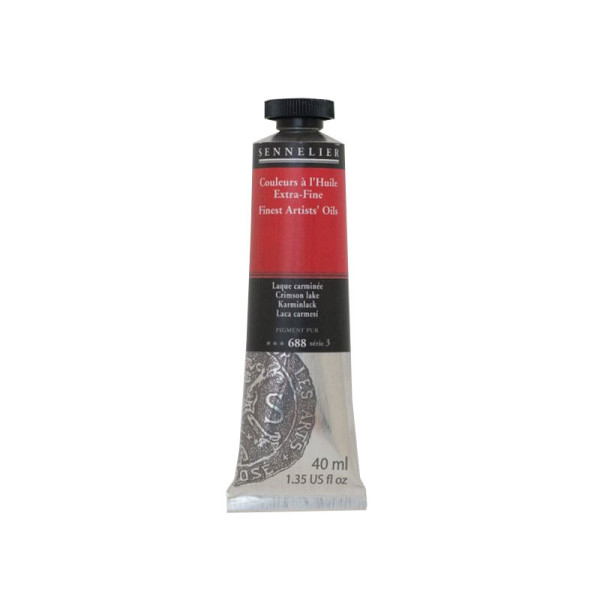 photo-Sennelier - Peinture à l'huile - Extra-fine - Laque carminée - N°688 - Tube de 40ml