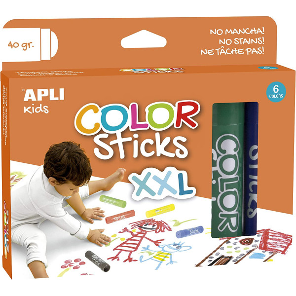Peinture gouache - En stick - Solide - Gros format - Pour enfants - Dès 3 ans