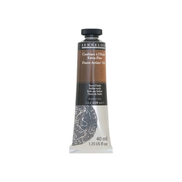 photo-Sennelier - Peinture à l'huile - Extra-fine - Terre d'Italie - N°219 - Tube de 40ml