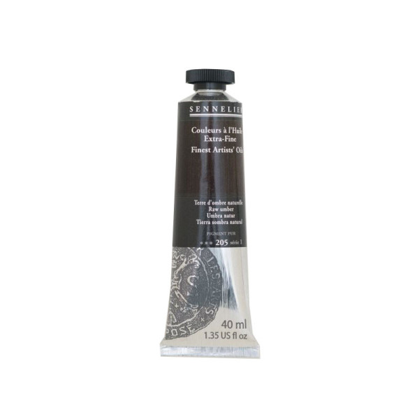 photo-Sennelier - Peinture à l'huile - Extra-fine - Terre d'ombre naturelle - N°205 - Tube de 40ml