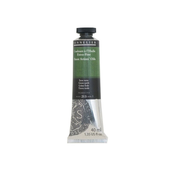 photo-Sennelier - Peinture à l'huile - Extra-fine - Terre verte - N°213 - Tube de 40ml