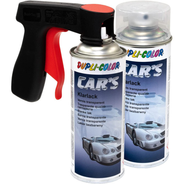 photo-2 bombes de vernis pour voiture - Transparent brillant - Car's Duplicolor + pistolet