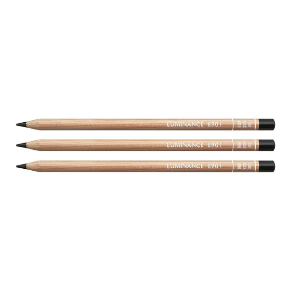 photo-3 crayons de couleur - Noir - Carand'Ache - Luminance 6901