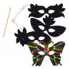 photo-Masques de carnaval - A gratter et colorier - 22 x 15 cm - 4 modèles