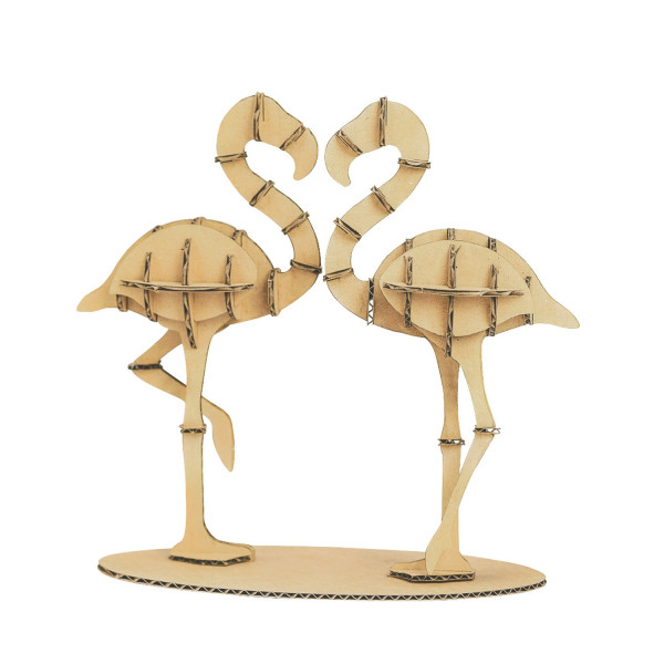 photo-Oiseaux - Flamants rose - Carton - A assembler - CTOP