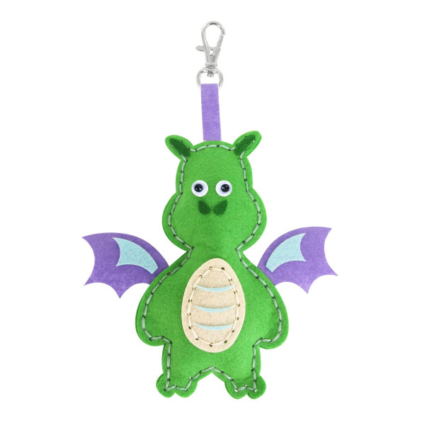 photo-Porte-clés - Dragon - Feutrine - Kit créatif enfant - CTOP