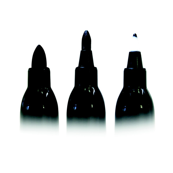 Marqueurs - Indélébile - Permanent - Noir - 3 mines différentes - CTOP