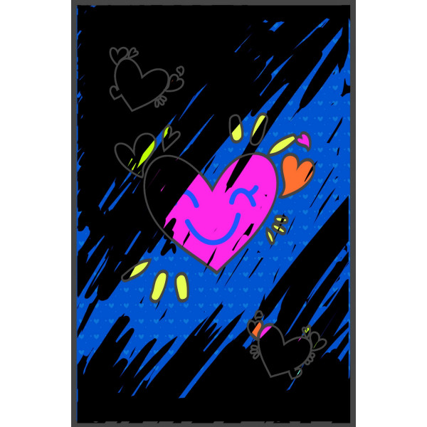 photo-Cartes à colorier - Cartes noires à gratter - Cœurs - 3 modèles - 10 x 15 cm