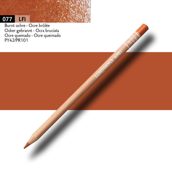 Crayon de couleur - Ocre brûlée - Caran d'Ache - Luminance 6901