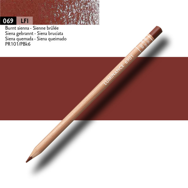 Crayon de couleur - Sienne brûlée - Caran d'Ache - Luminance 6901