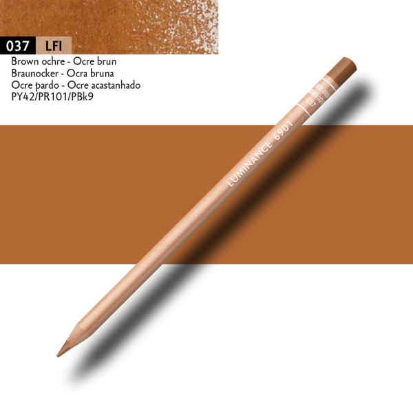 Crayon de couleur - Ocre brun - Caran d'Ache - Luminance 6901