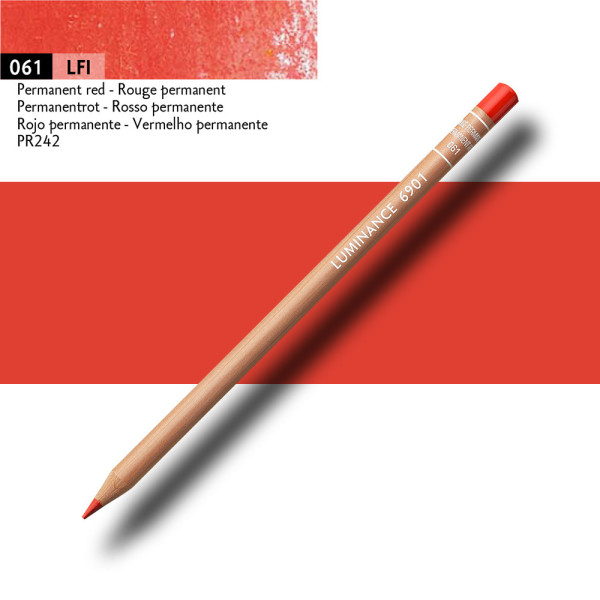 Crayon de couleur - Rouge permanent - Caran d'Ache - Luminance 6901
