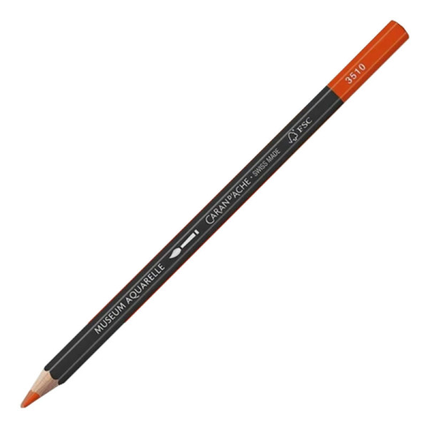 photo-Crayon de couleur - Aquarelle - Vermillon - Carand'Ache - Museum Aquarelle