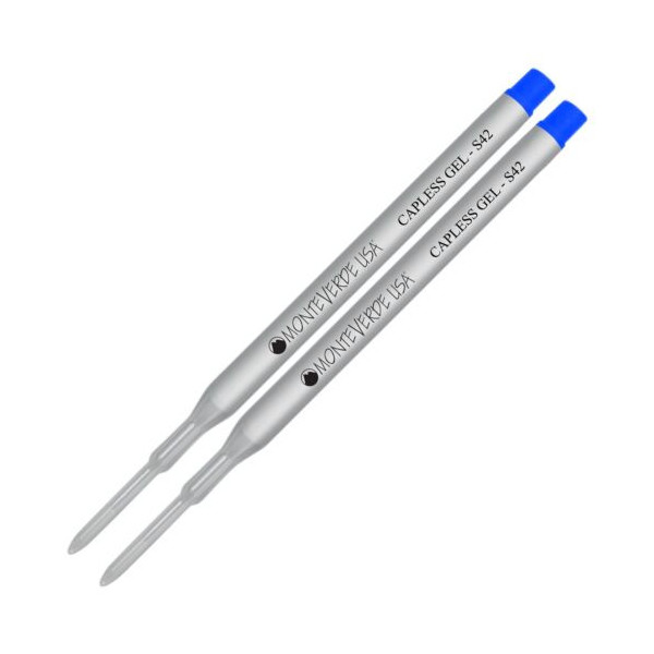 Recharges pour stylo gel - Sheaffer - Bleu - Pointe fine - Lot de 2 recharges
