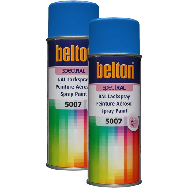 photo-2 bombes de peinture Belton Spectral RAL5007 Bleu Brillant 400ml