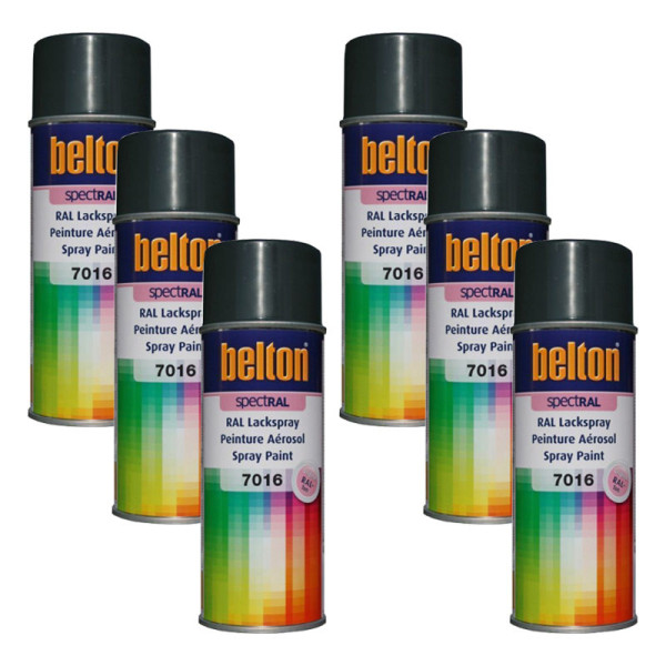 photo-6 bombes de peinture Belton Spectral RAL7016 Gris anthracite